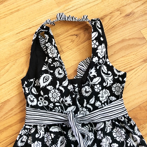 Johnny Martin Summer Halter Dress Size: 3 Black/White - Picture 8 of 11